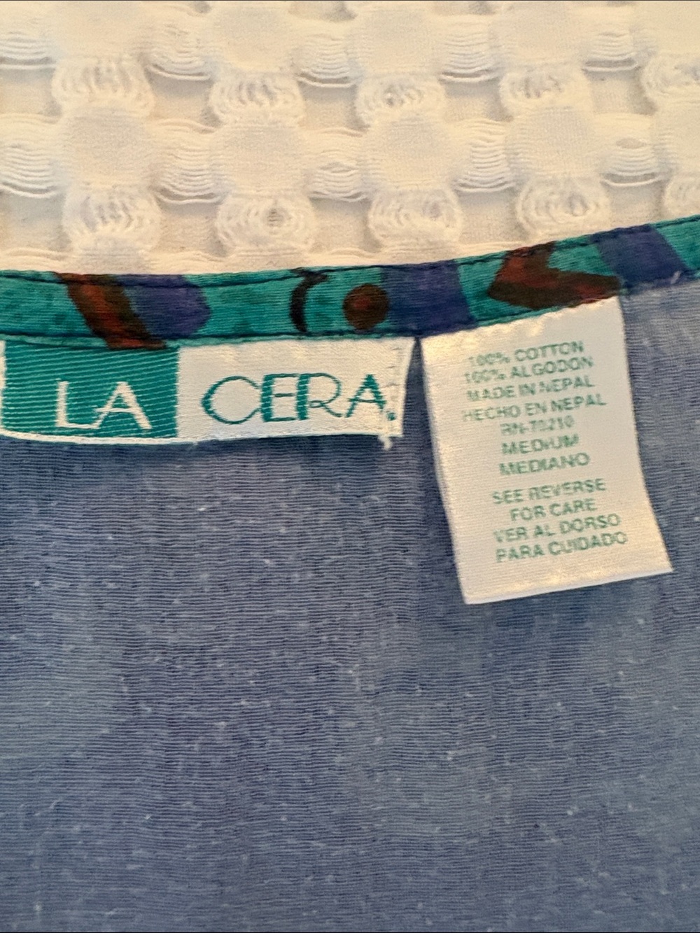 La Cera Cotton Patio Cottagecore Women’s Bohemian Floral Button Front Dress SZ M - Picture 4 of 6